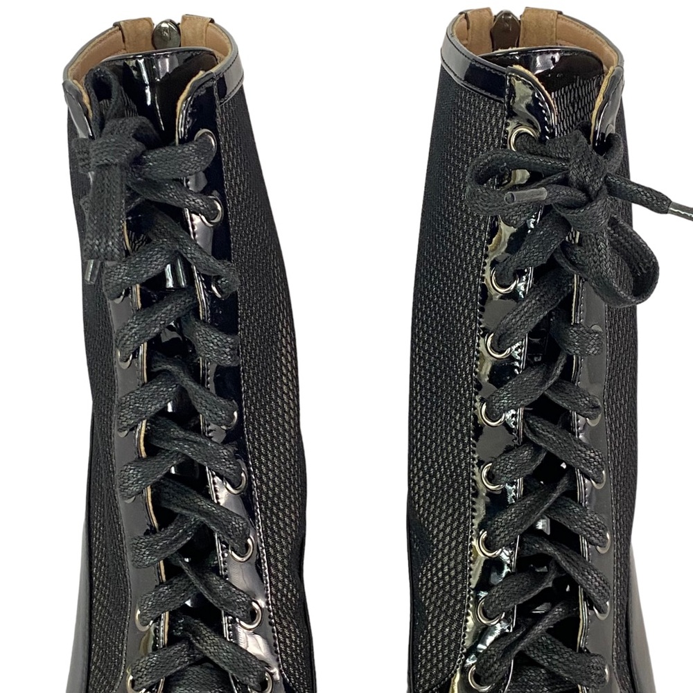 Wetkiss Glossy Black Platform Boots - Picture 3 of 16